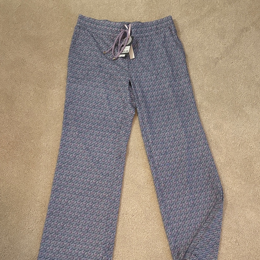 Fairway & Greene Blue and Pink Patterned Pants